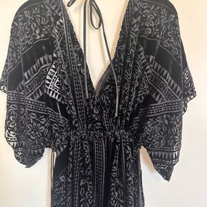 Johnny Was JADE black kimono dress